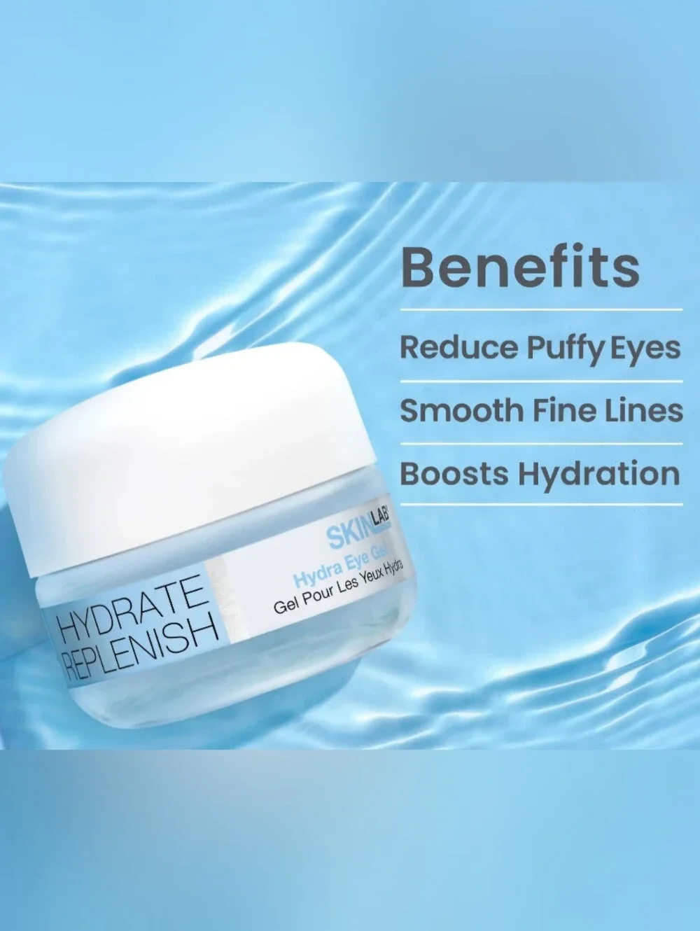 Skin Lab Skin Hydra Eye Cream With Hyaluronic Acid Smoothes & Softens NIB